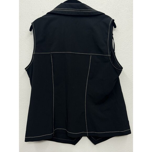 Chico’s Zenergy Vest size 2 Large Black Polyester /Spandex Activewear Sporty - Picture 2 of 3